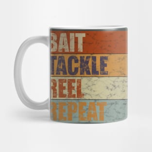 Bait Tackle Reel Repeat Retro Mug